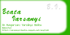 beata varsanyi business card